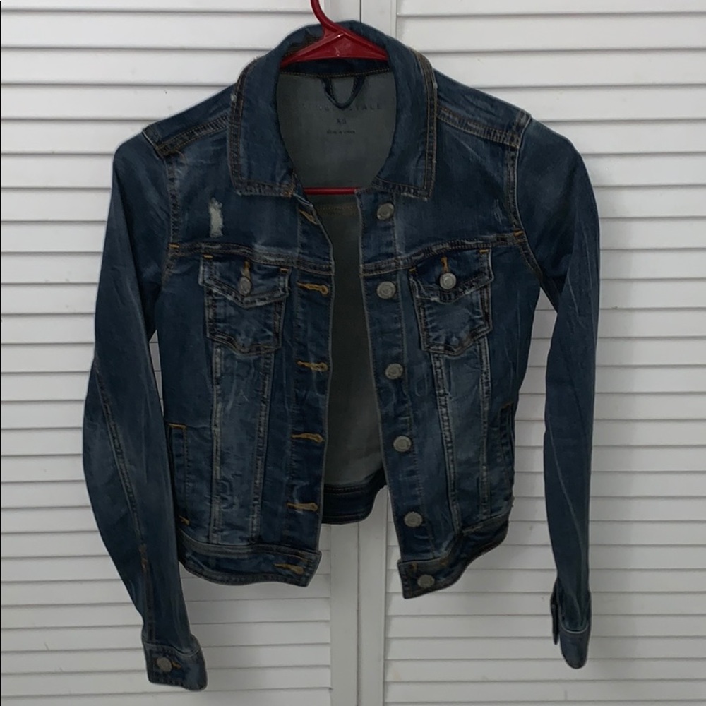 Dark blue jean jacket